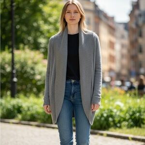 VICTORIA SECRET Heather Gray Open Front Cardigan